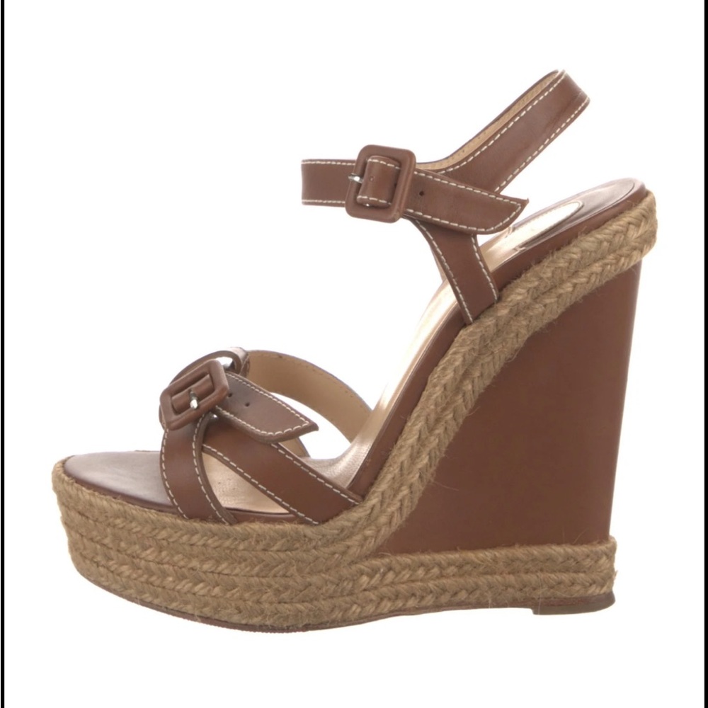 Christian louboutin brown wedges - Picture 2 of 9